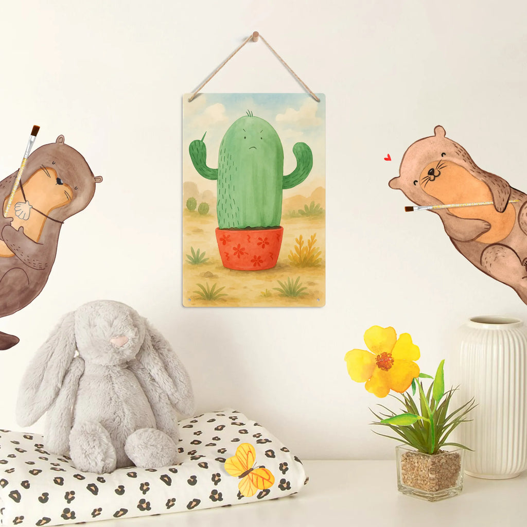 Paint by Numbers Metal Sign cactus Fury Design cactus, cactuses, plants, cactus plant, small green cactus, annoy, colleague, angry, office, school, boss, office life