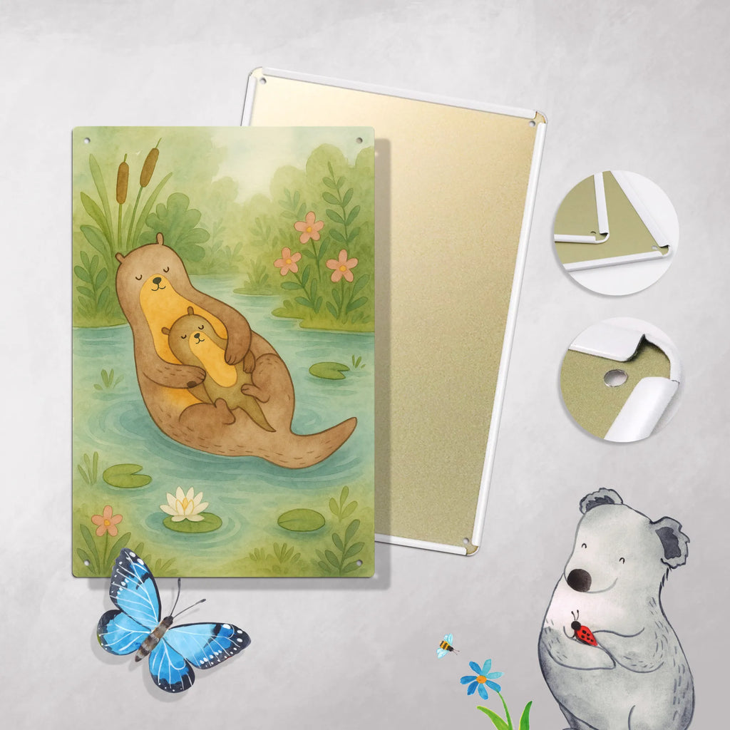 Paint by Numbers Metal Sign otter child Design otter, marten, sea otter, European otter, water mammal, aquatic animal, baby otter, predator, water, otter gifts, animal lover, gift ideas for animal lovers, animal, mammal, water animal, gifts for people in love, Otter Sea Otter Lake Otter