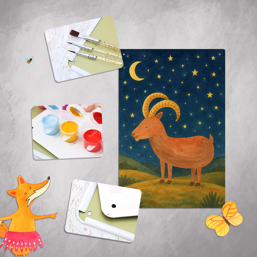Paint by Numbers Metal Sign Star sign Capricorn Design constellations, birthdays, astrology, zodiac, date of birth, month of birth, Gift January, Capricorn star sign, Capricorn gift, Capricorn, Goat, Gift December, Birthday January, Birthday December