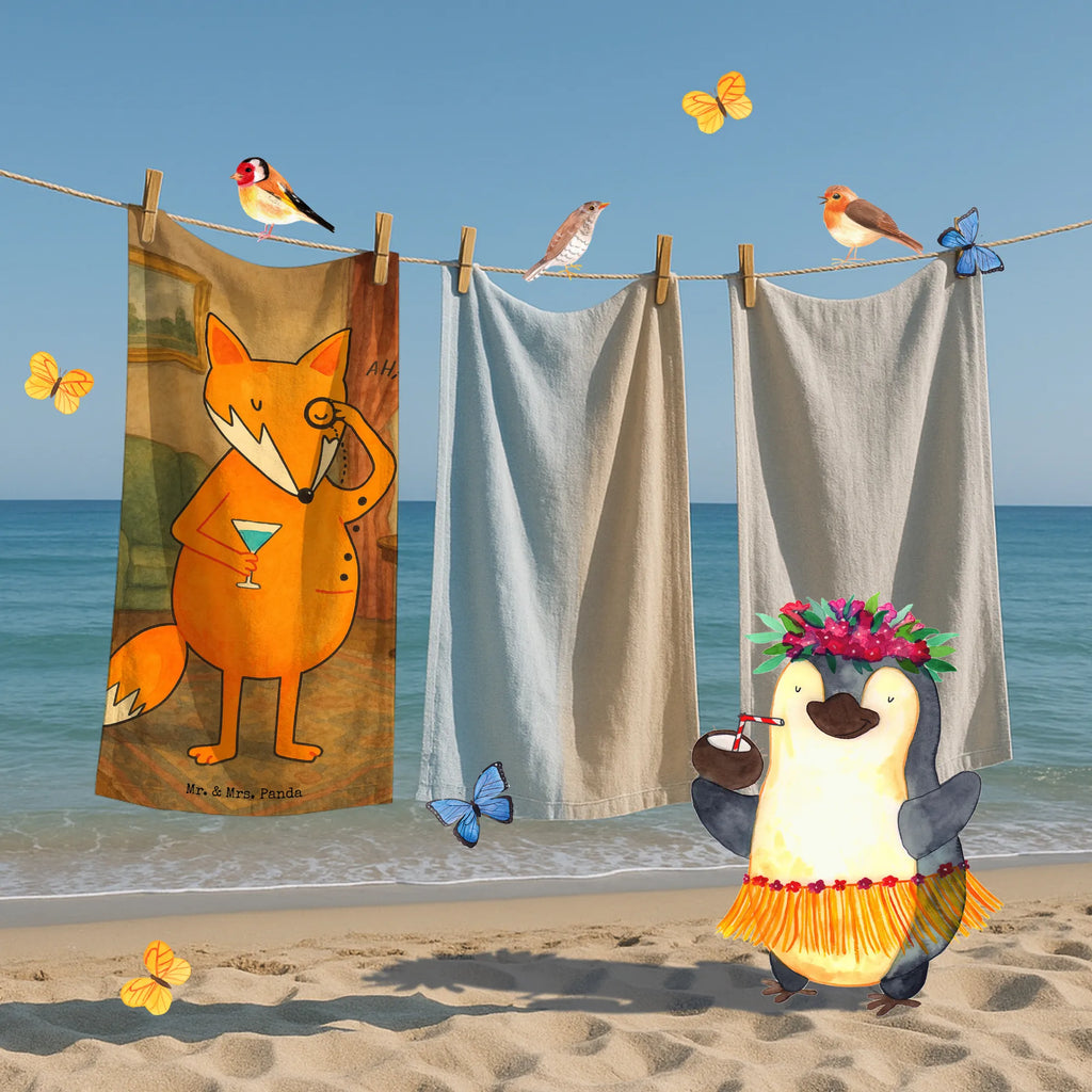 Badehandtuch Fuchs Lord Design Duschtuch, Badetuch, Strandtuch, Saunatuch, Kinder Handtuch, Fuchs, Füchse, tröstende Worte, Spruch lustig, Liebeskummer Geschenk, Motivation Spruch, Problemlösung