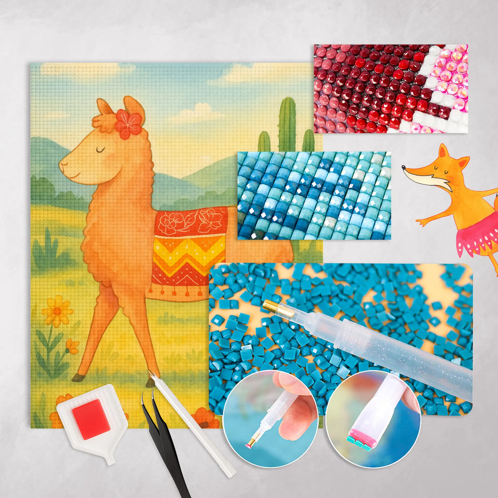 Obraz diamentowy alpaka Dumny Design Alpaka, Lama