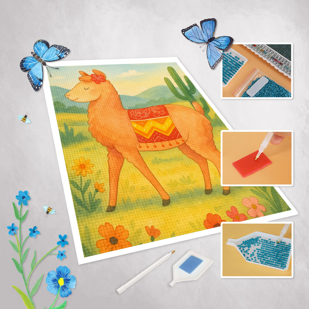 Obraz diamentowy alpaka Dumny Design Alpaka, Lama