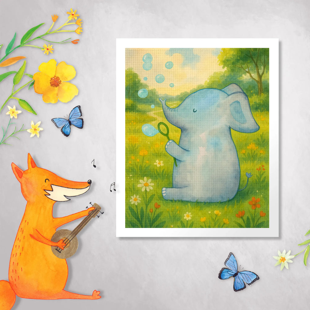 Obraz diamentowy słoń bańki mydlane Design Motywy zwierzęce, dobra energia, zabawne powiedzonka, zwierzęta