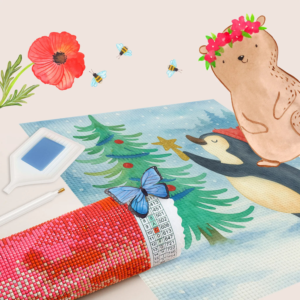 Diamond Painting penguin Christmas tree Design Winter, Christmas, Christmas time, snow, Penguin