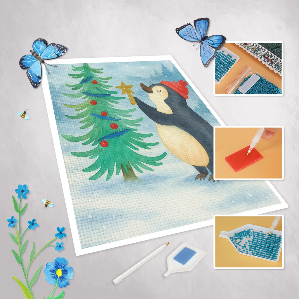 Diamond Painting penguin Christmas tree Design Winter, Christmas, Christmas time, snow, Penguin