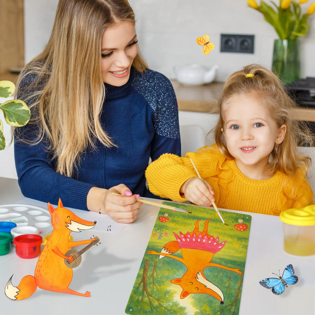 Paint by Numbers Metal Sign Fox ballerina Design fox, foxes, forest wildlife, clever as a fox, animal lover, invitation, vixen, ballerina, party, birthday, dancer, dancing, ballet, fox saying