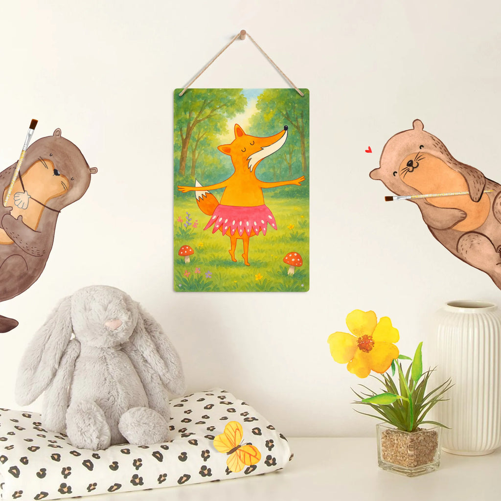 Paint by Numbers Metal Sign Fox ballerina Design fox, foxes, forest wildlife, clever as a fox, animal lover, invitation, vixen, ballerina, party, birthday, dancer, dancing, ballet, fox saying