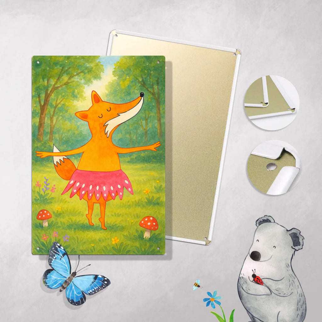 Paint by Numbers Metal Sign Fox ballerina Design fox, foxes, forest wildlife, clever as a fox, animal lover, invitation, vixen, ballerina, party, birthday, dancer, dancing, ballet, fox saying