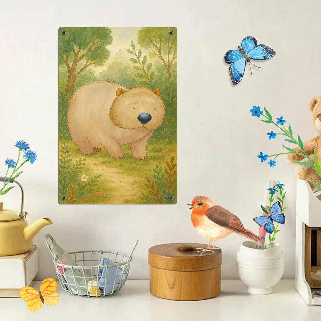 Malen nach Zahlen Metallschild Wombat Design Ausmalbild, Kreativität, Bastelidee, Baseln, Künstler, Malen, Malen nach Zahlen, DIY, Kunstwerk, Tiermotive, Gute Laune, lustige Sprüche, Tiere, Australien, Motivation, Wombat, Spruch, Das Leben ist schön