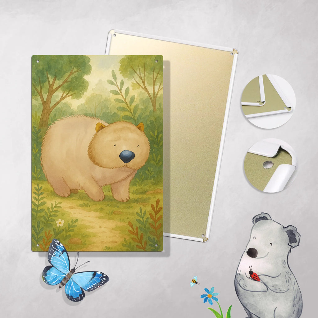 Malen nach Zahlen Metallschild Wombat Design Ausmalbild, Kreativität, Bastelidee, Baseln, Künstler, Malen, Malen nach Zahlen, DIY, Kunstwerk, Tiermotive, Gute Laune, lustige Sprüche, Tiere, Australien, Motivation, Wombat, Spruch, Das Leben ist schön