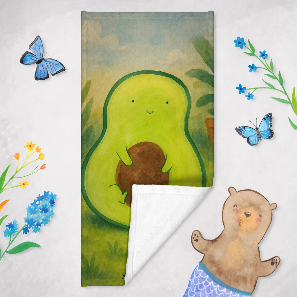 Hand towel avocado core Design Duschtuch, Badetuch, Strandtuch, Saunatuch, Kinder Handtuch, Avocado, Veggie, Vegan, Gesund, Avokado, Avocadokern, Kern, Pflanze, Spruch Leben