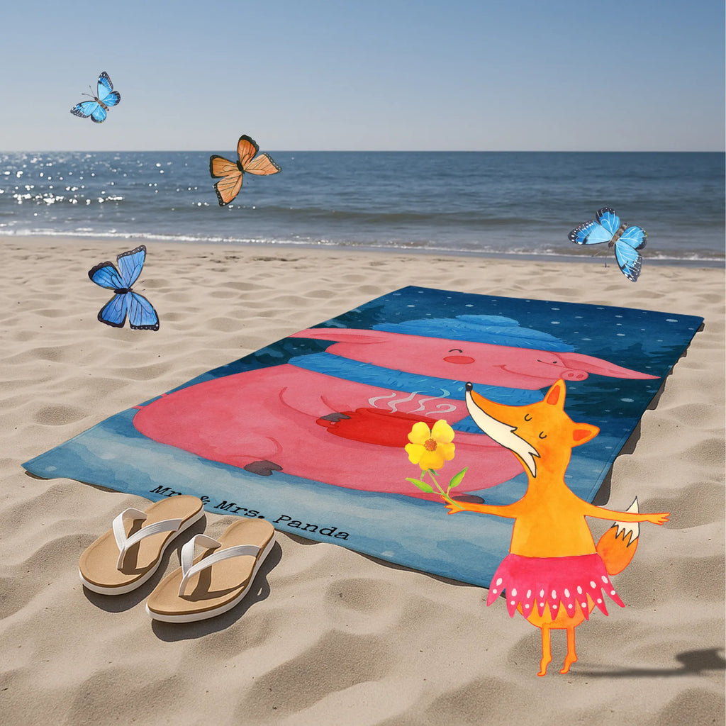 Badehandtuch Schweinchen Glühwein Design Duschtuch, Badetuch, Strandtuch, Saunatuch, Kinder Handtuch, Winter, Weihnachten, Weihnachtsdeko, Nikolaus, Advent, Heiligabend, Wintermotiv, Glühwein, Betrunken, Weihnachtsmarkt, Spruch