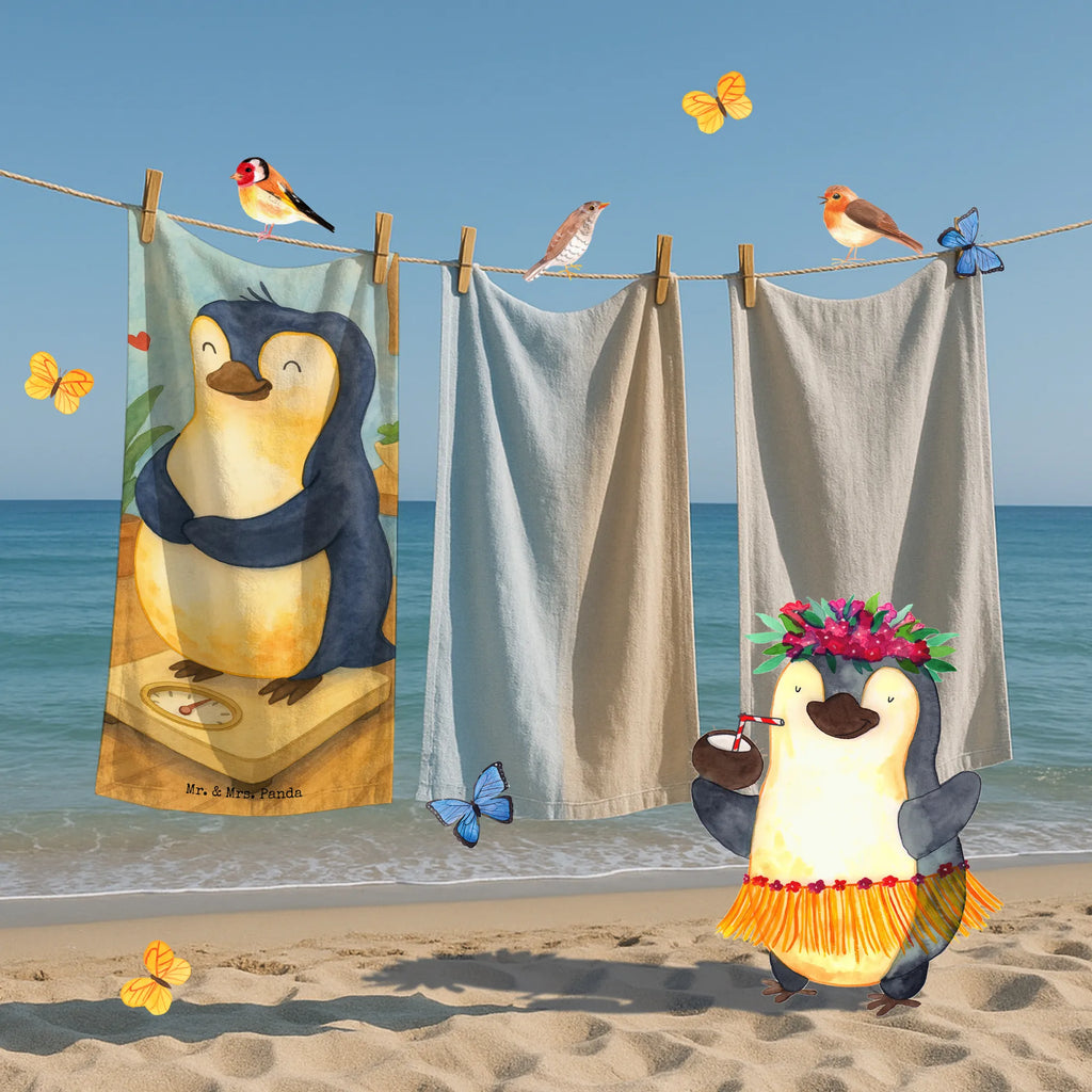 Badehandtuch Pinguin Diät Design Duschtuch, Badetuch, Strandtuch, Saunatuch, Kinder Handtuch, Pinguin, Pinguine, Diät, Abnehmen, Abspecken, Gewicht, Motivation, Selbstliebe, Körperliebe, Selbstrespekt