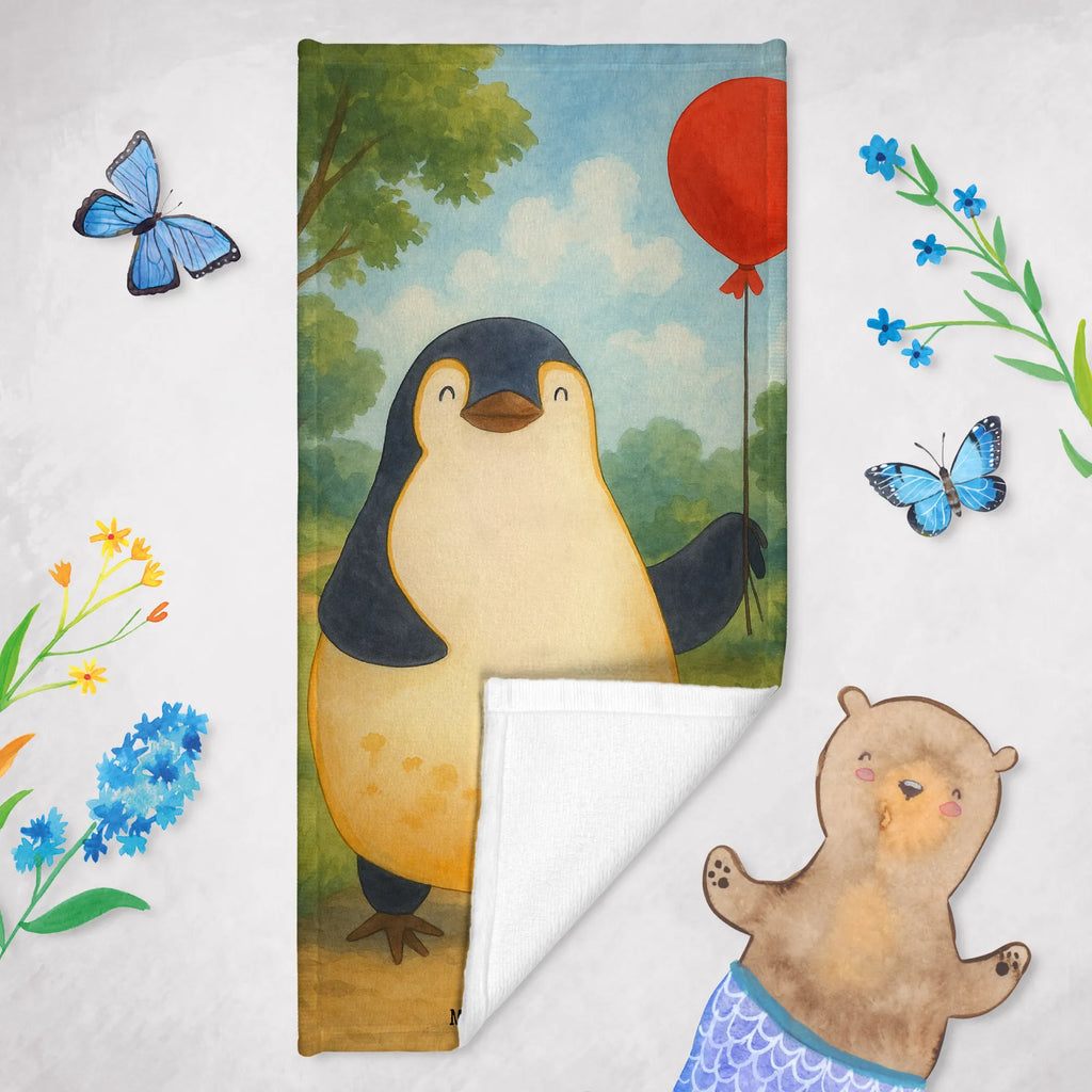 70 x 140 ręcznik pingwin balon Design Duschtuch, Badetuch, Strandtuch, Saunatuch, Kinder Handtuch, Pinguin, Pinguine, Luftballon, Tagträume, Lebenslust, Geschenk Freundin, Geschenkidee, beste Freundin, Motivation, Neustart, neues Leben, Liebe, Glück