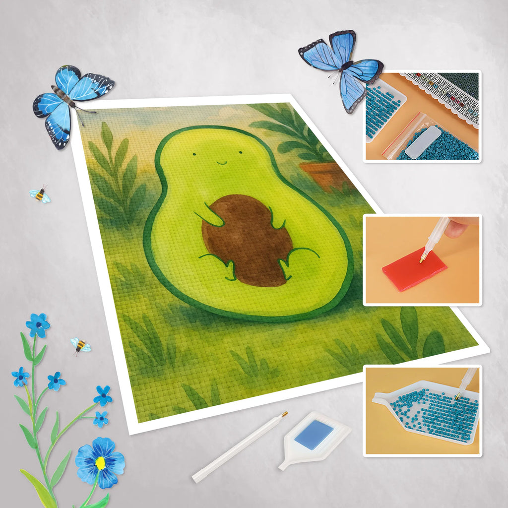 Diamond Painting avocado core Design avocado, vegetables, plant, saying life, avocado seed, seed