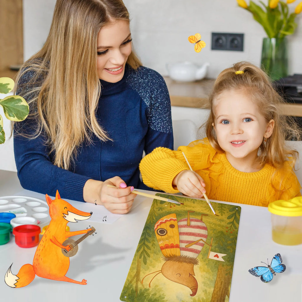 Metalowy szyld do malowania po numerach ćma mała flaga Design Motywy zwierzęce, dobra energia, zabawne powiedzonka, zwierzęta