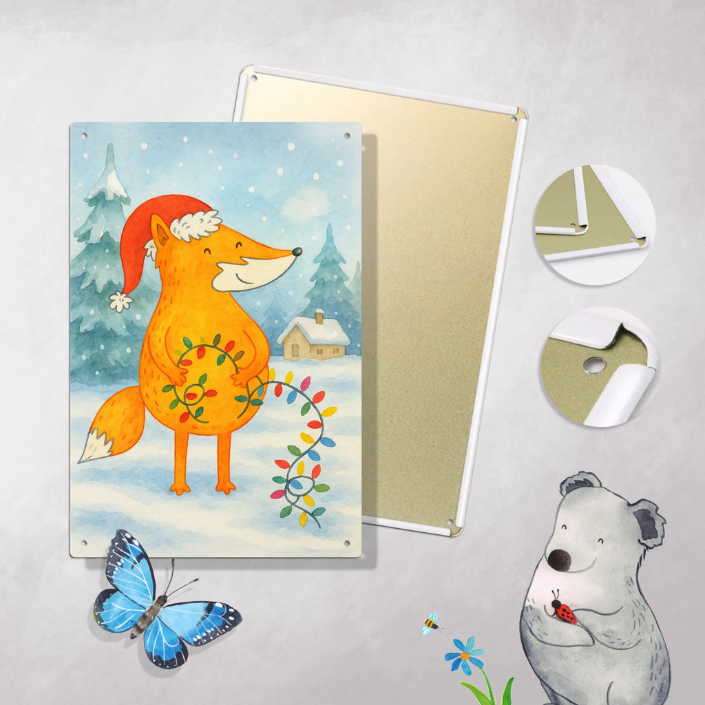 Paint by Numbers Metal Sign Fox Christmas Design Winter, Christmas, Christmas time, snow, Santa Claus, Saying beautiful, Christmas Eve, Fox, Gift Christmas, Foxes