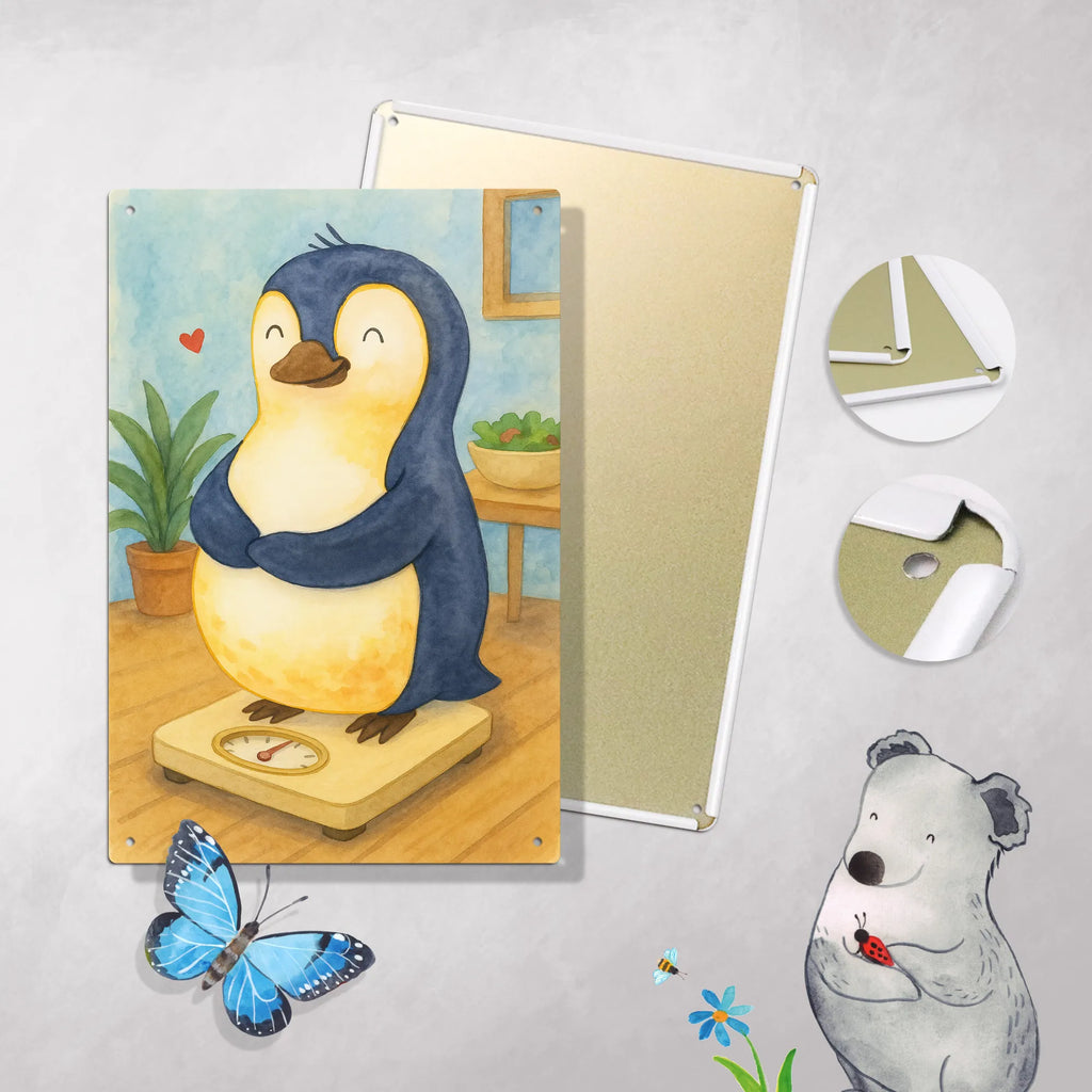 Malen nach Zahlen Metallschild Pinguin Diät Design Malen, Ausmalbild, Künstler, Malen nach Zahlen, Kreativität, Bastelidee, Baseln, DIY, Kunstwerk, Pinguin, Körperliebe, Selbstrespekt, Abspecken, Selbstliebe, Abnehmen, Pinguine, Motivation, Gewicht, Diät