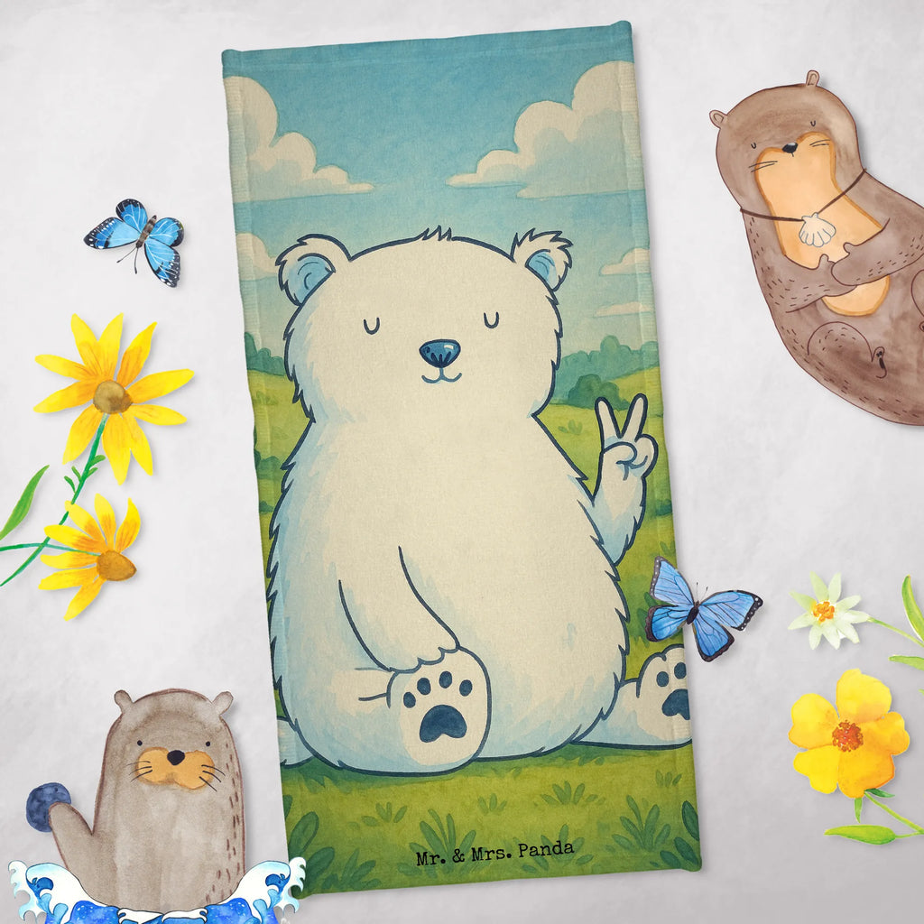 Badehandtuch Eisbär Faul Design Duschtuch, Badetuch, Strandtuch, Saunatuch, Kinder Handtuch, Bär, Teddy, Teddybär, Eisbär, Nordpol, Faul, Entspannen, Relaxen, Büro, Arbeit, Bürojob, Arbeitsplatz, Homeoffice