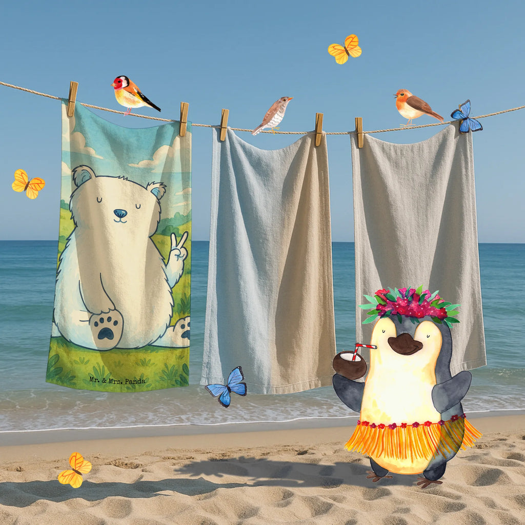 Badehandtuch Eisbär Faul Design Duschtuch, Badetuch, Strandtuch, Saunatuch, Kinder Handtuch, Bär, Teddy, Teddybär, Eisbär, Nordpol, Faul, Entspannen, Relaxen, Büro, Arbeit, Bürojob, Arbeitsplatz, Homeoffice