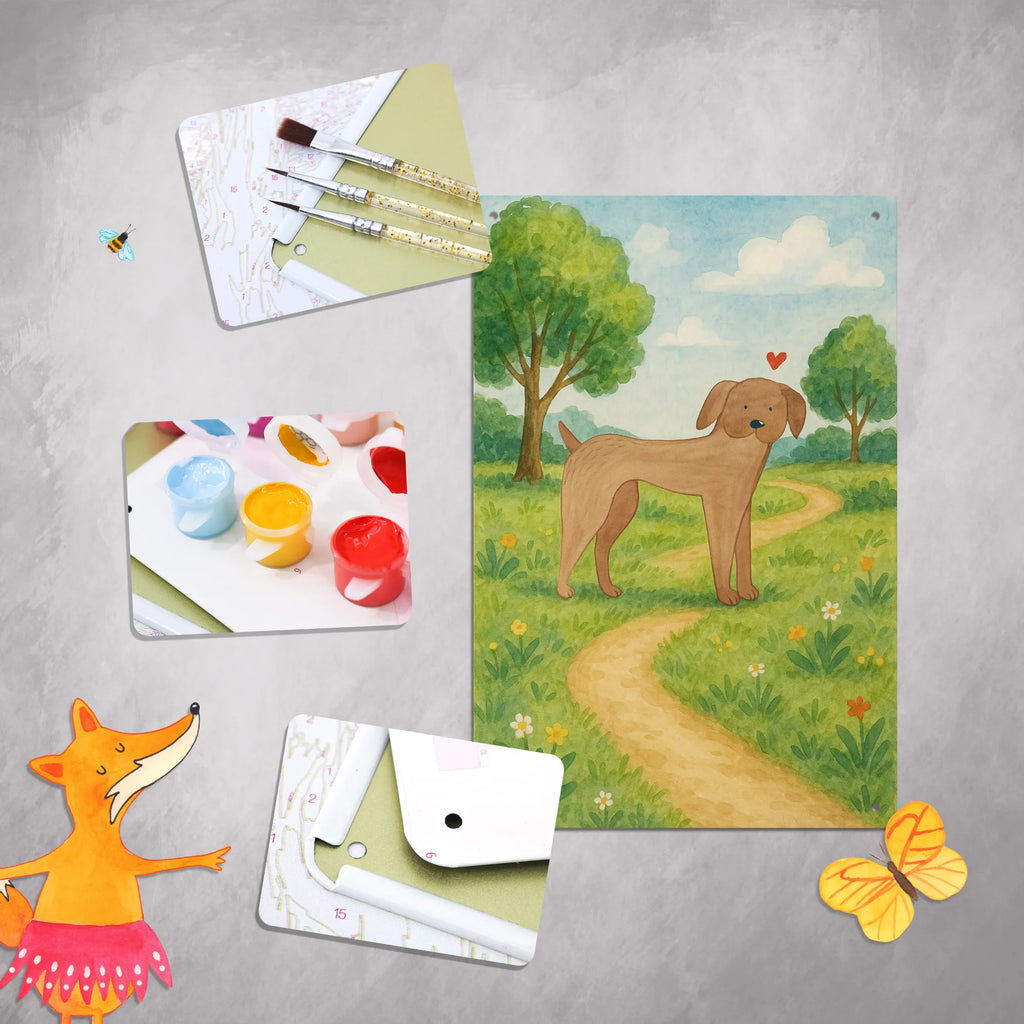 Metalowy szyld do malowania po numerach pies Dog niemiecki Design Pies, motyw psa, zwierzę domowe, rasa psa, miłośnik zwierząt, właściciel psa, powiedzenia