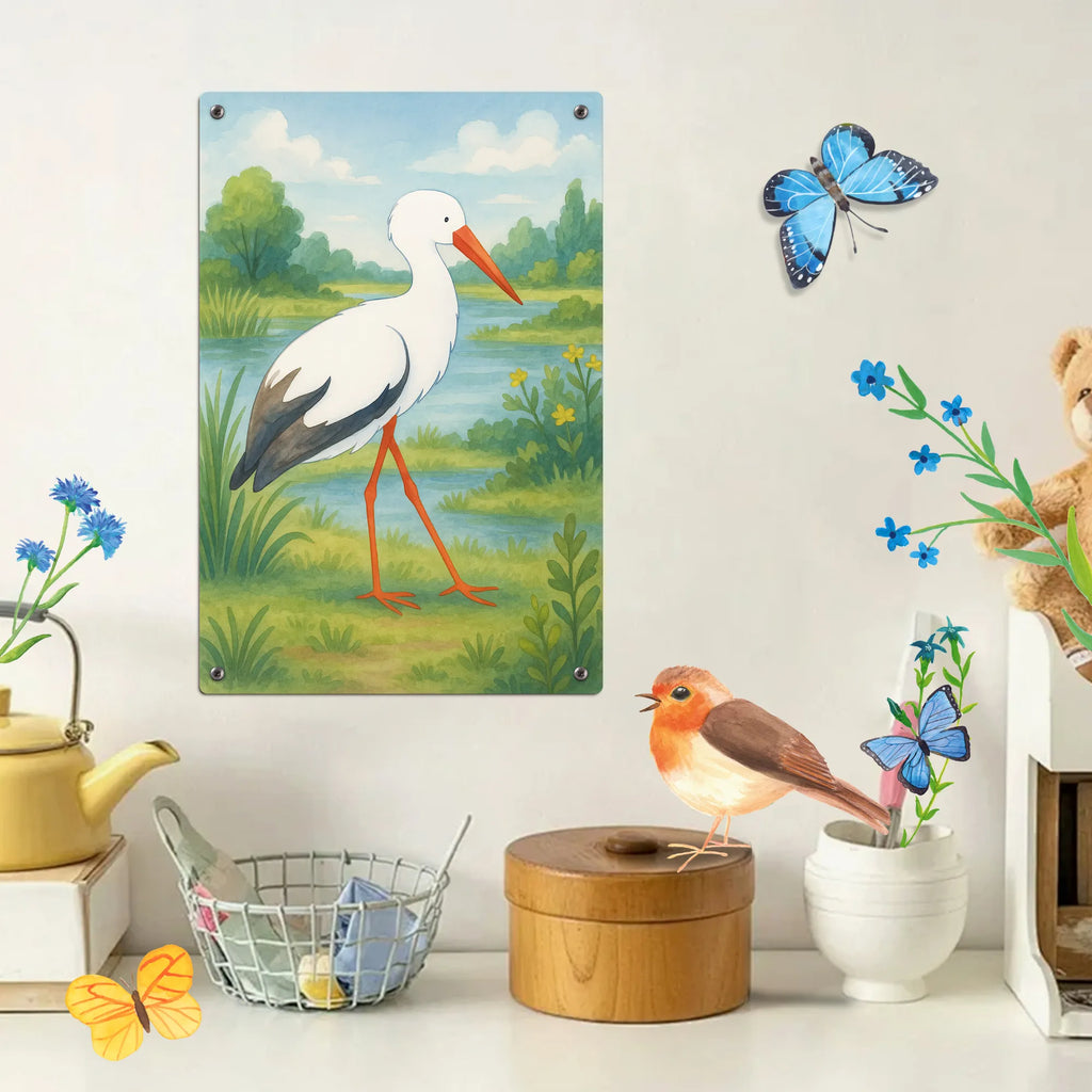 Malen nach Zahlen Metallschild Storch Design Künstler, Malen nach Zahlen, Kreativität, Malen, Baseln, DIY, Kunstwerk, Ausmalbild, Bastelidee, Tiermotive, Gute Laune, lustige Sprüche, Tiere, Mutter, Geburt, Storch, Mütter, Störche, Babybauch, Mutter werden, Schwangerschaft, Schwanger, Baby