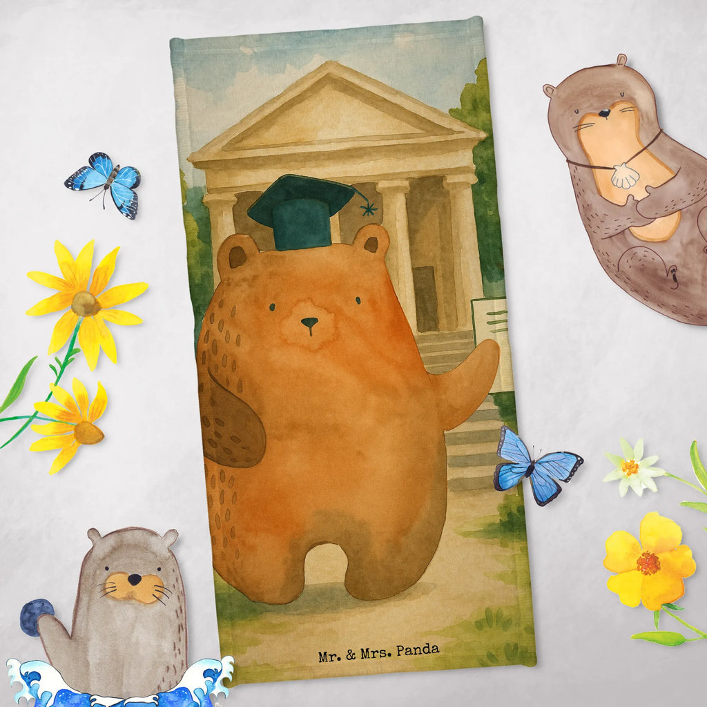 Badehandtuch Bär Prüfung Design Duschtuch, Badetuch, Strandtuch, Saunatuch, Kinder Handtuch, Bär, Teddy, Teddybär, Abitur, Prüfungen, Prüfung bestanden, Abschluss, Zeugnis, Abschlusszeugnis