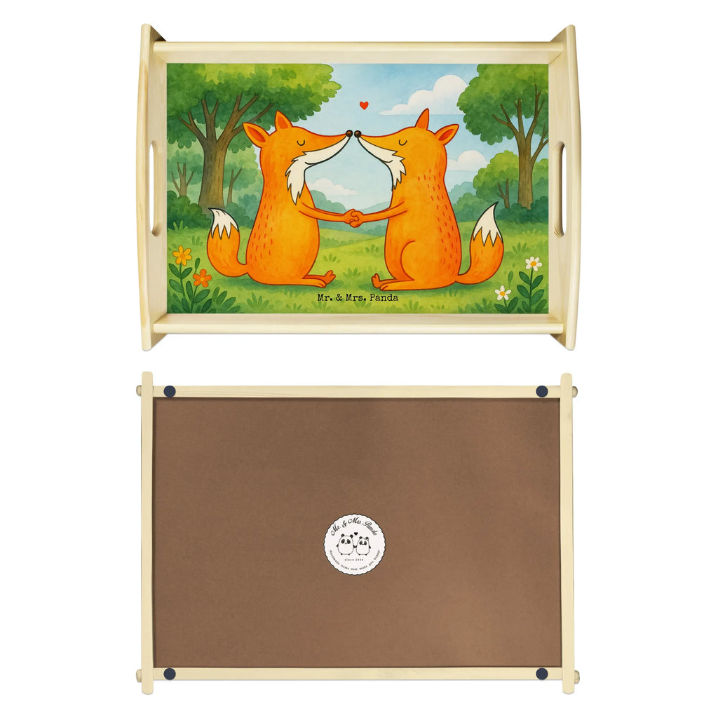 Serviertablett Füchse Liebe Design Serviertablett, Tablett, Holztablett, Küchentablett, Dekotablett, Frühstückstablett, Fuchs, Füchse, Fox, Liebe, Liebespaar, Paar, Partner, Freundin, Freund, Ehe, Verlobte, Ehemann, Ehefrau, Liebesbeweis