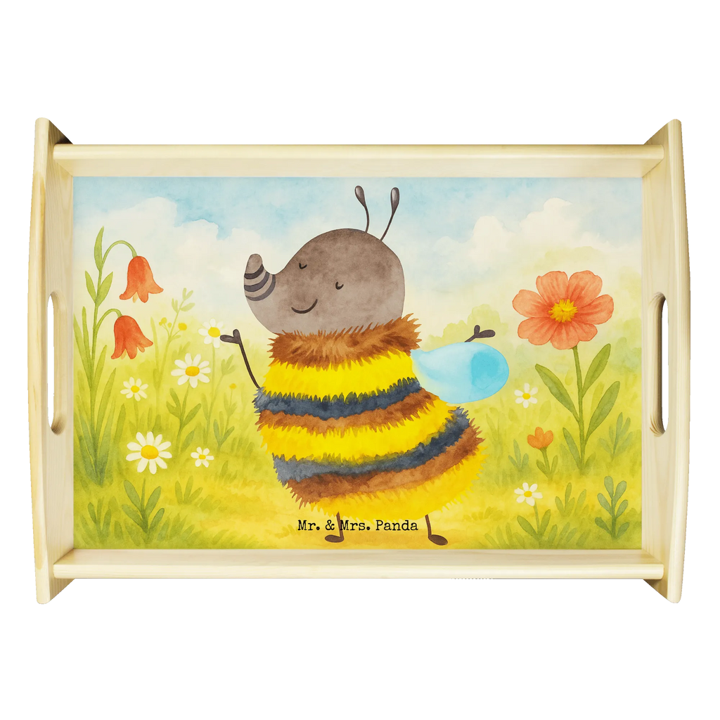 Serviertablett Hummel flauschig Design Serviertablett, Tablett, Holztablett, Küchentablett, Dekotablett, Frühstückstablett, Tiermotive, Gute Laune, lustige Sprüche, Tiere, Hummel, Flauschig, Biene, Blume, Natur