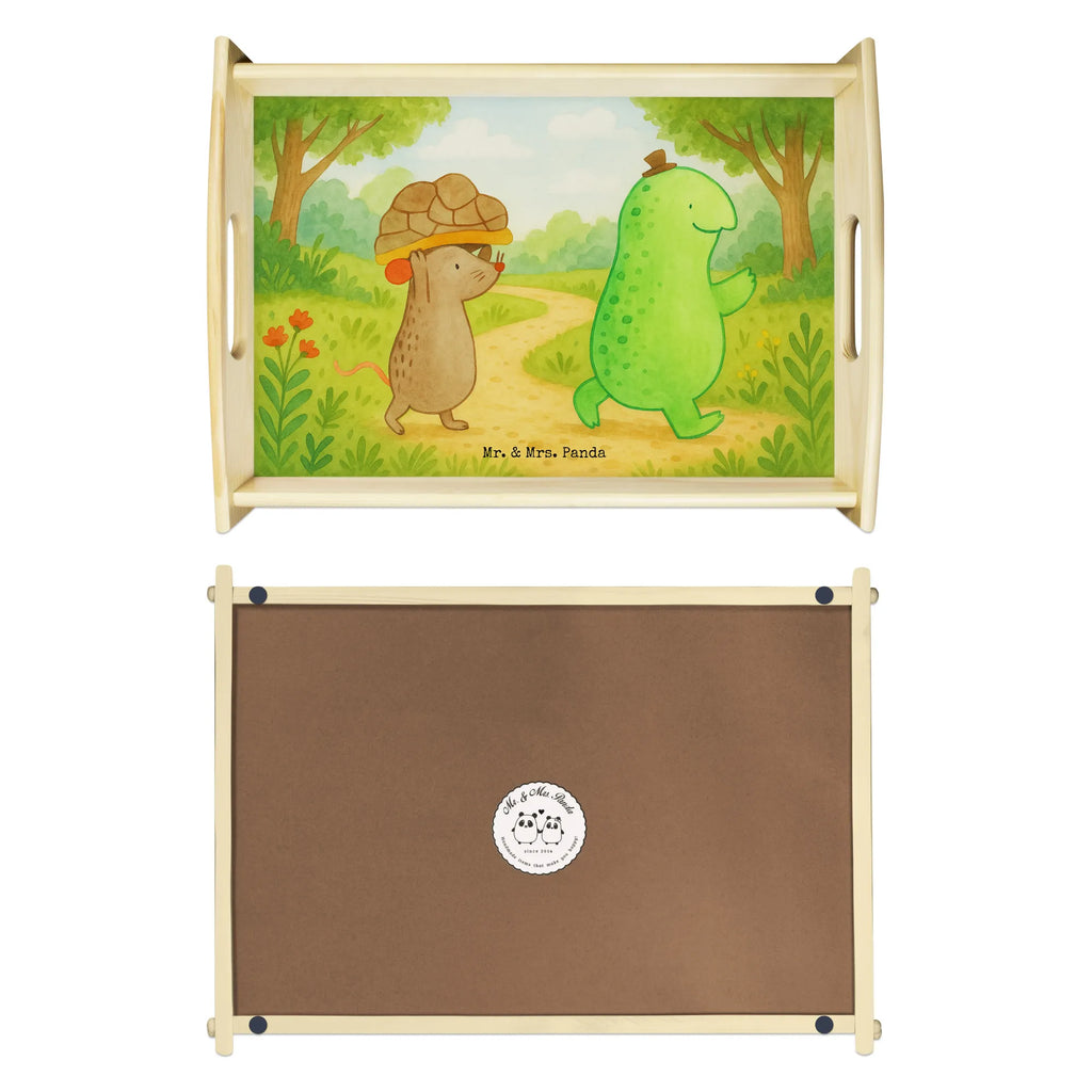 Serviertablett Schildkröte Maus Design Serviertablett, Tablett, Holztablett, Küchentablett, Dekotablett, Frühstückstablett, Schildkröte, Maus, Freunde, Freundinnen, beste Freunde, beste Freundinnen