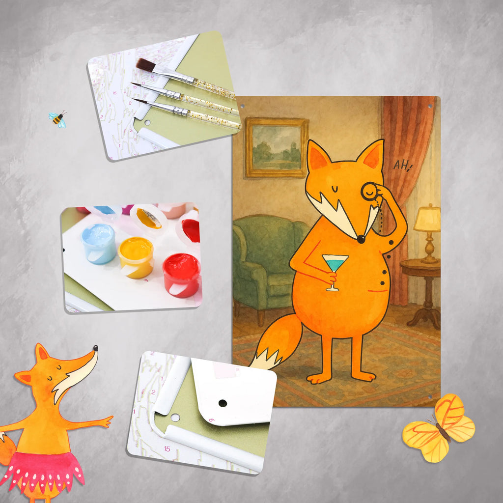 Malen nach Zahlen Metallschild Fuchs Lord Design Kreativität, Kunstwerk, Bastelidee, Malen nach Zahlen, DIY, Malen, Baseln, Ausmalbild, Künstler, Fuchs, Füchse, Spruch lustig, Problemlösung, Motivation Spruch, Liebeskummer Geschenk, tröstende Worte