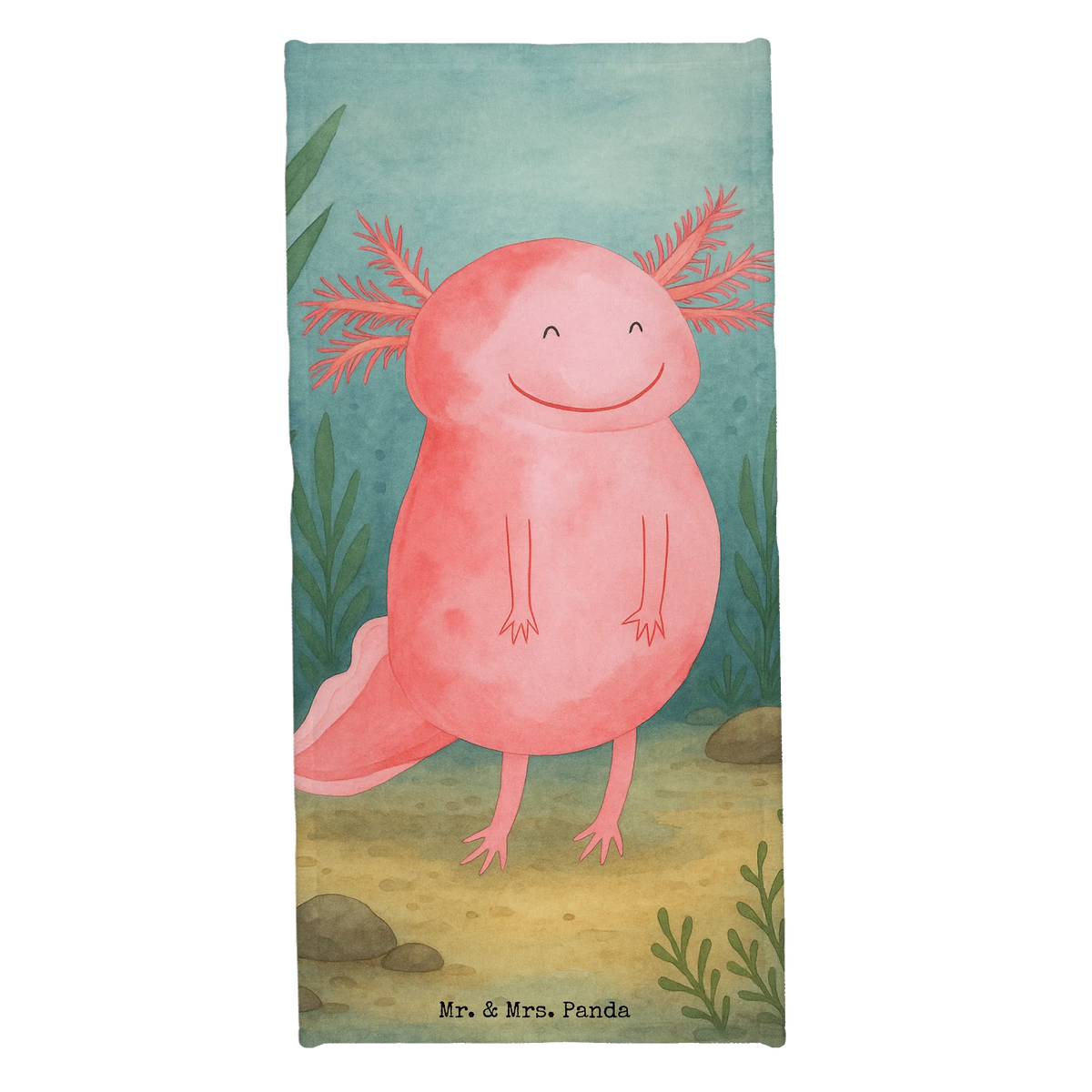 Badehandtuch Axolotl Glücklich Design Handtuch, Frotteetuch, Badhandtuch, Badetuch, Frotteehandtuch, Reisehandtuch, Strandtuch, Duschtuch, Duschhandtuch, Strandhandtuch, sporthandtuch, Strandlaken, Badelaken, Frottier, Baumwollhandtuch, Sport Handtuch, frottierhandtuch, Badehandtuch, Molch, Axolotl, Gute Laune, Axolot, Motivation, Lurch, Lurche, Schwanzlurch