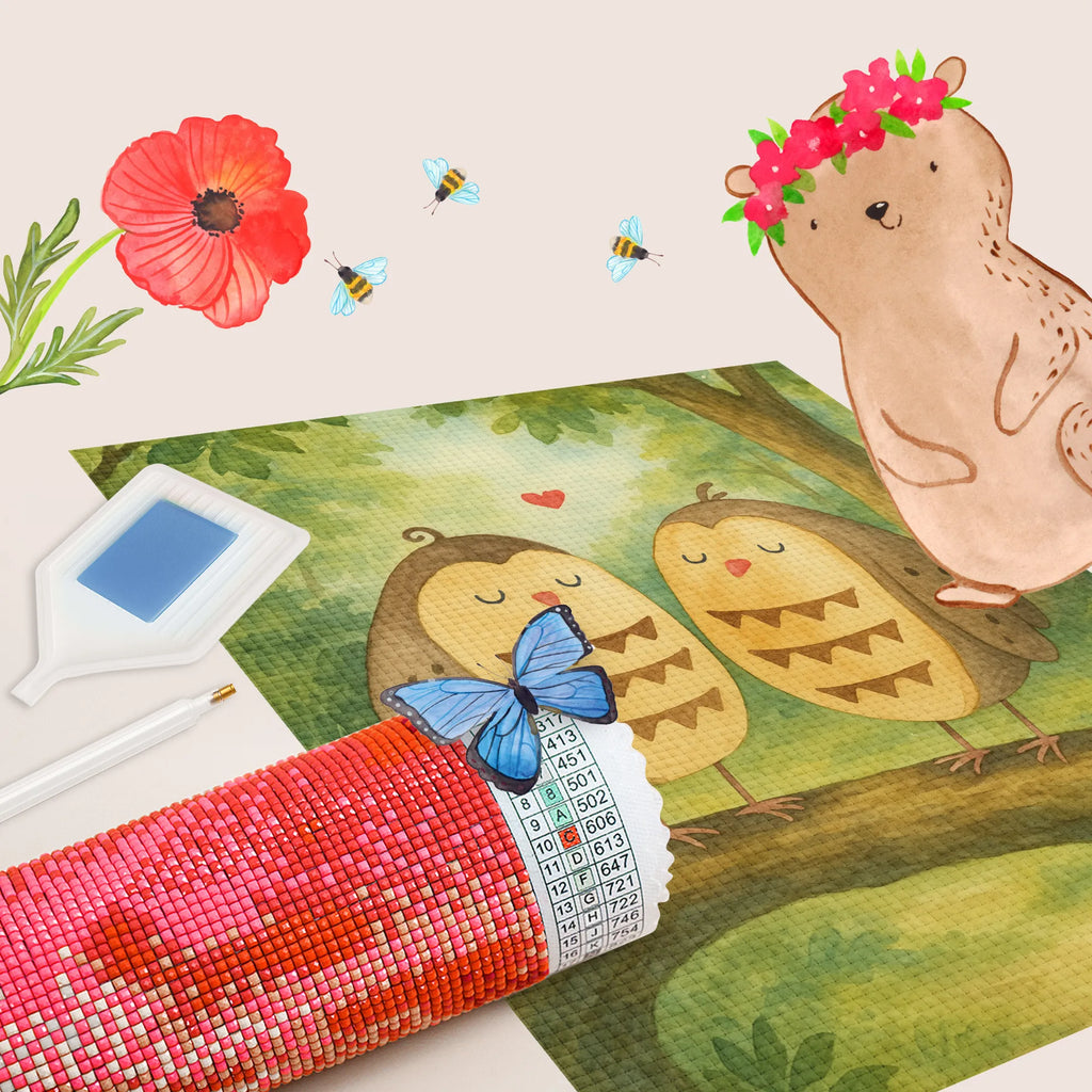 Diamond Painting Eulen Liebe Design Kristallbild, Kreativität, Diamond Painting, DIY, Eule, Liebe, Eule Deko, Wortspiel lustig, All you need is love, Freundin Geschenk, Owl, Freund, Hochzeit Spruch, Liebe Spruch