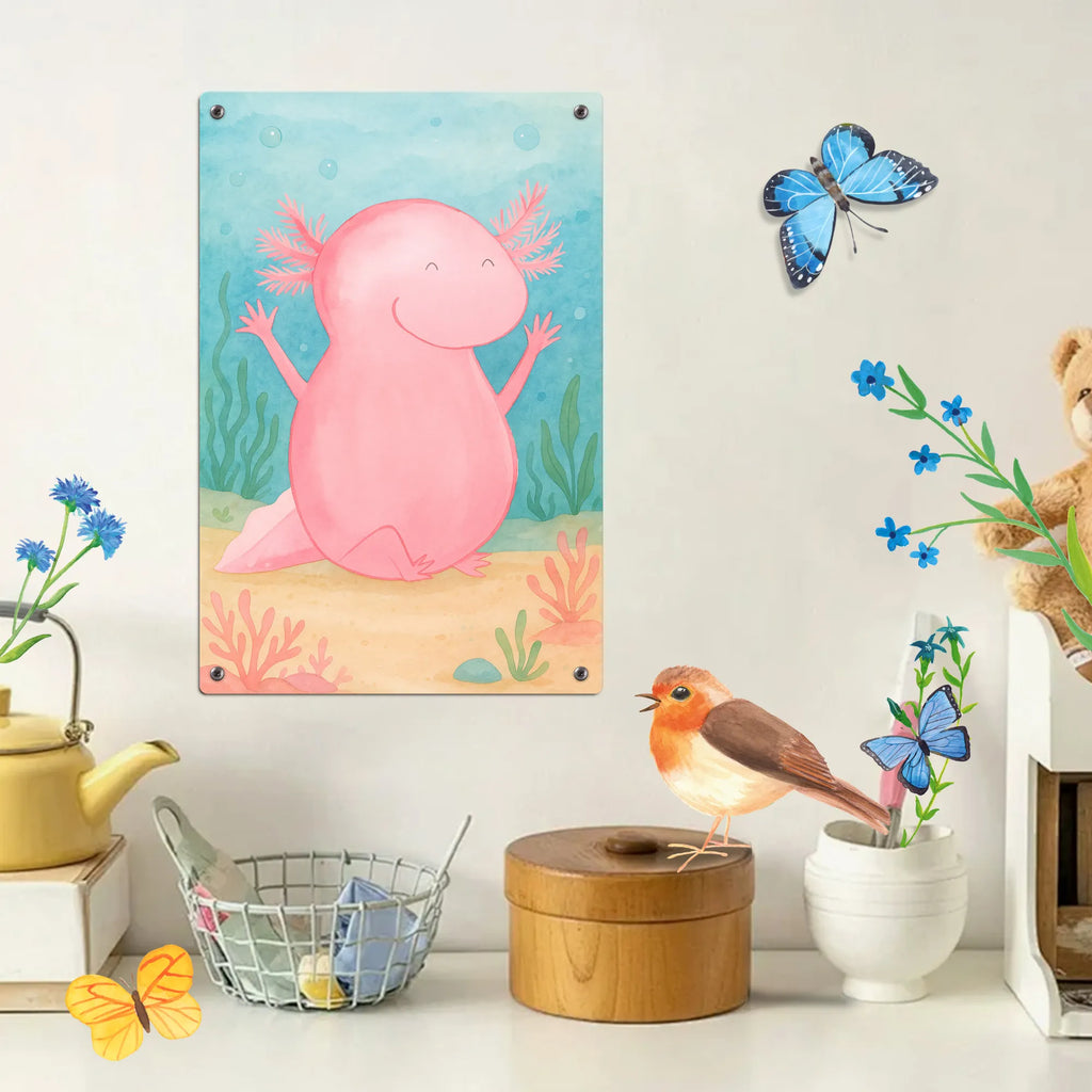 Paint by Numbers Metal Sign axolotl Hooray Design Axolotl, Axelotl, marine animals, Mexican walking fish, salamander, amphibian, axolotl, tail, joy, fun, axolot, motivation, satisfaction, cheerful