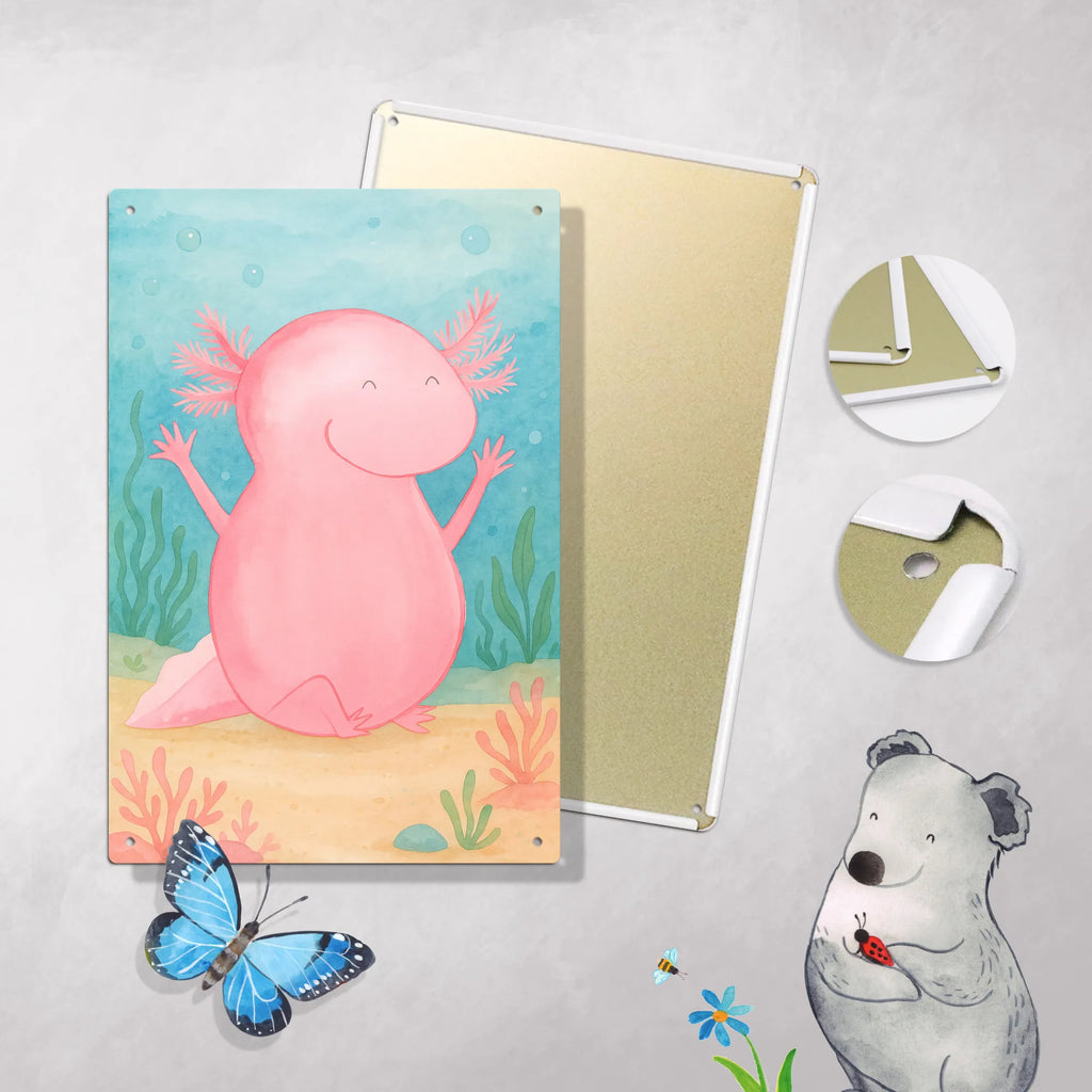 Paint by Numbers Metal Sign axolotl Hooray Design Axolotl, Axelotl, marine animals, Mexican walking fish, salamander, amphibian, axolotl, tail, joy, fun, axolot, motivation, satisfaction, cheerful