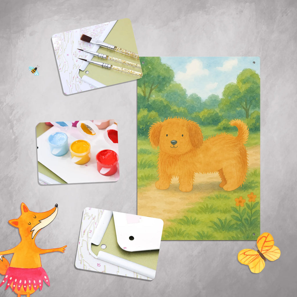 Malen nach Zahlen Metallschild Hund Flauschig Design Kreativität, Kunstwerk, Malen, Baseln, Bastelidee, Malen nach Zahlen, Künstler, Ausmalbild, DIY, Hund, Hundemotiv, Haustier, Hunderasse, Tierliebhaber, Hundebesitzer, Sprüche, Hundeliebe, Frauchen, Hunde, Hundemama