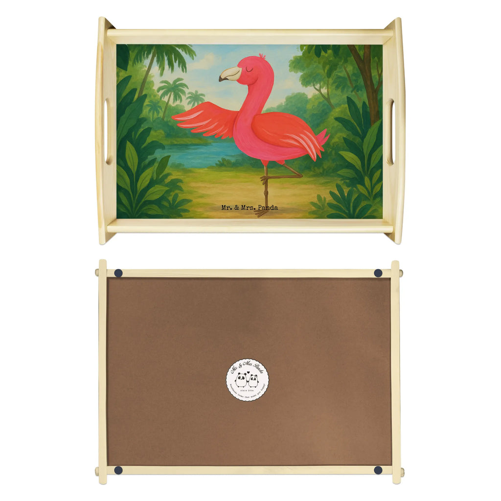 Serviertablett Flamingo Yoga Design Serviertablett, Tablett, Holztablett, Küchentablett, Dekotablett, Frühstückstablett, Flamingo, Vogel, Yoga, Namaste, Achtsamkeit, Yoga-Übung, Entspannung, Ärger, Aufregen, Tiefenentspannung