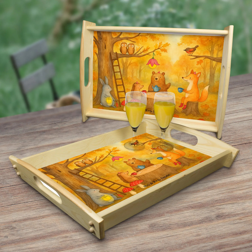 Serviertablett Waldtiere Picknick Design