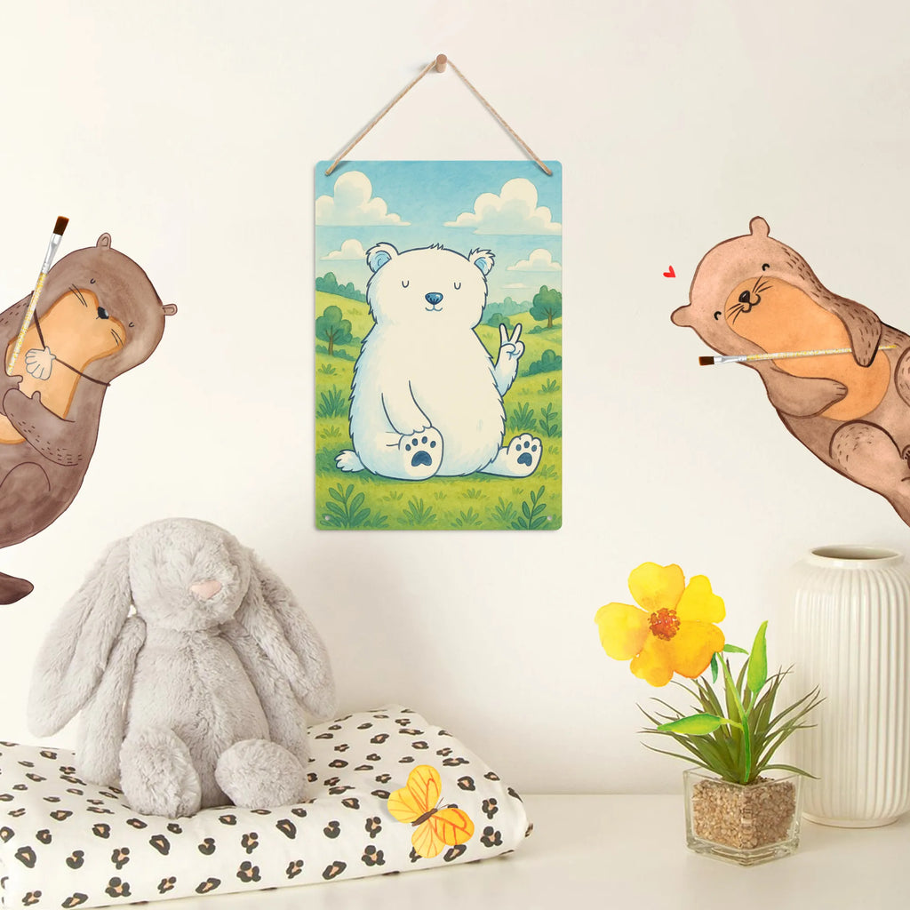 Paint by Numbers Metal Sign Icebear Lazy Design bear, teddy, teddy bear, cuddly toy, office, workplace, relaxing, lazy, work, North Pole, Polar bear, home office, office job