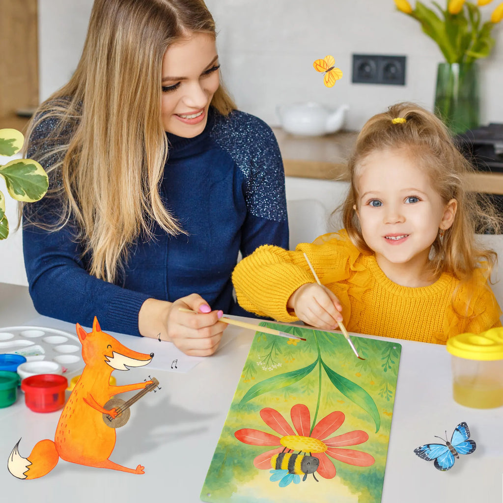 Paint by Numbers Metal Sign bumblebee flower Design small animals, cute, funny, cute animal motives, hand drawn, small world, funny sayings, good mood, happy, gifts, gift ideas, special gifts, animal lover, card, fluffy, bee, flower, bumblebees, nature, bumble bee, field, wasp