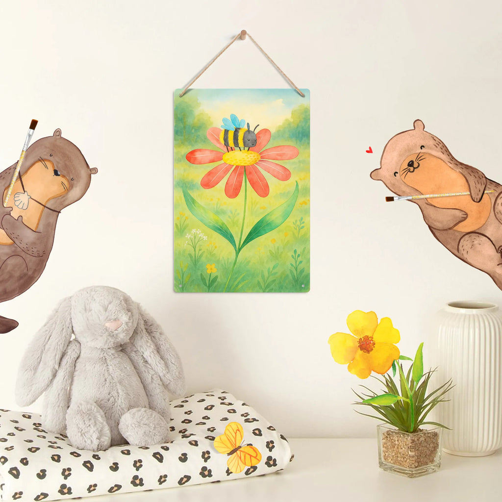 Paint by Numbers Metal Sign bumblebee flower Design small animals, cute, funny, cute animal motives, hand drawn, small world, funny sayings, good mood, happy, gifts, gift ideas, special gifts, animal lover, card, fluffy, bee, flower, bumblebees, nature, bumble bee, field, wasp