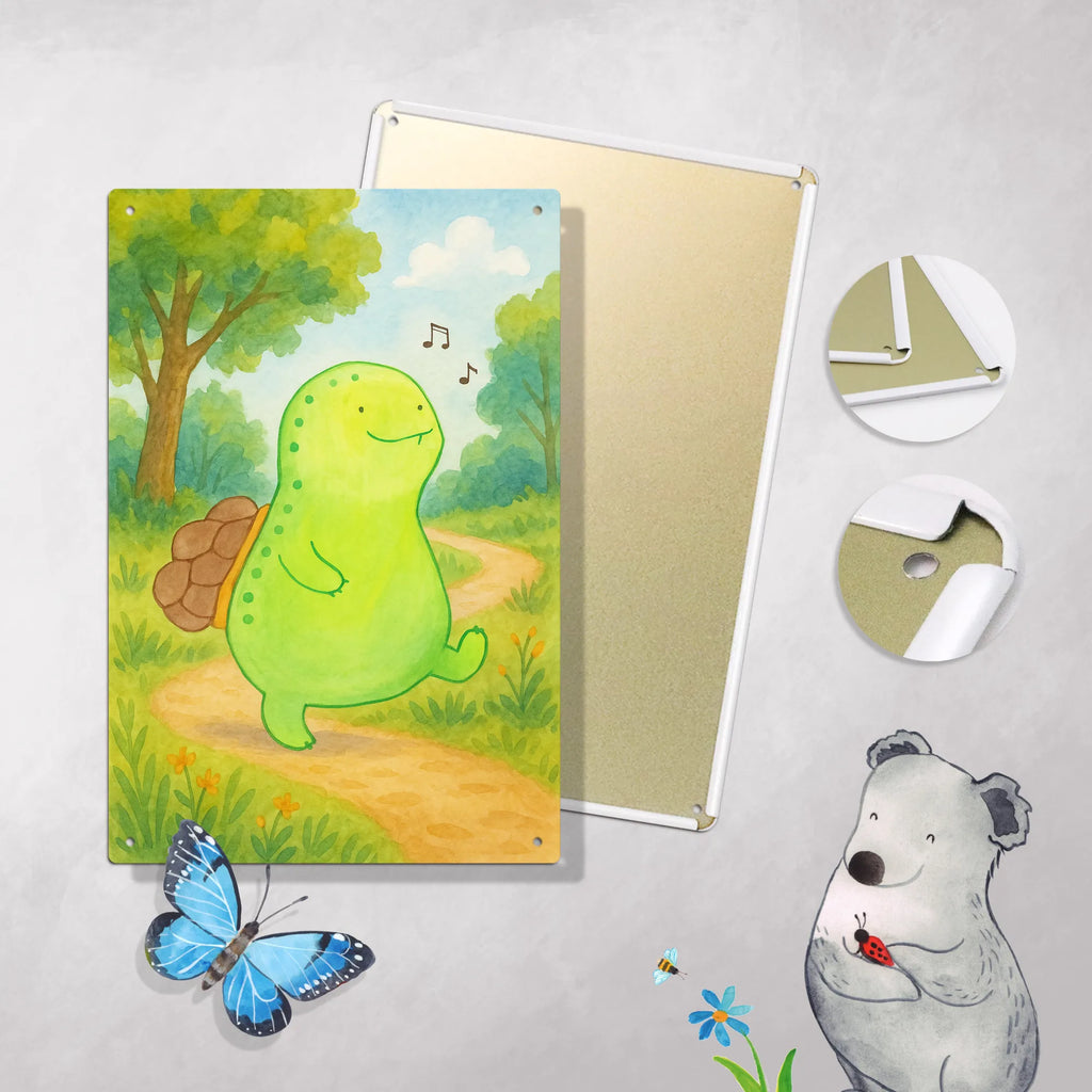 Metalowy szyld do malowania po numerach żółw gwizdać Design Skałka