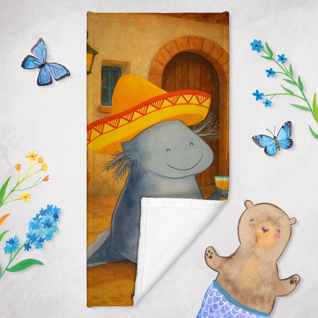 Badehandtuch Axolotl Tequila Design Duschtuch, Badetuch, Strandtuch, Saunatuch, Kinder Handtuch, Axolotl, Molch, Mexico, Mexiko, Sombrero, Zitrone, Tequila, Motivation, Spruch, Schwanzlurch, Lurch, Lurche, Axolot, Feuerdrache, Feuersalamander