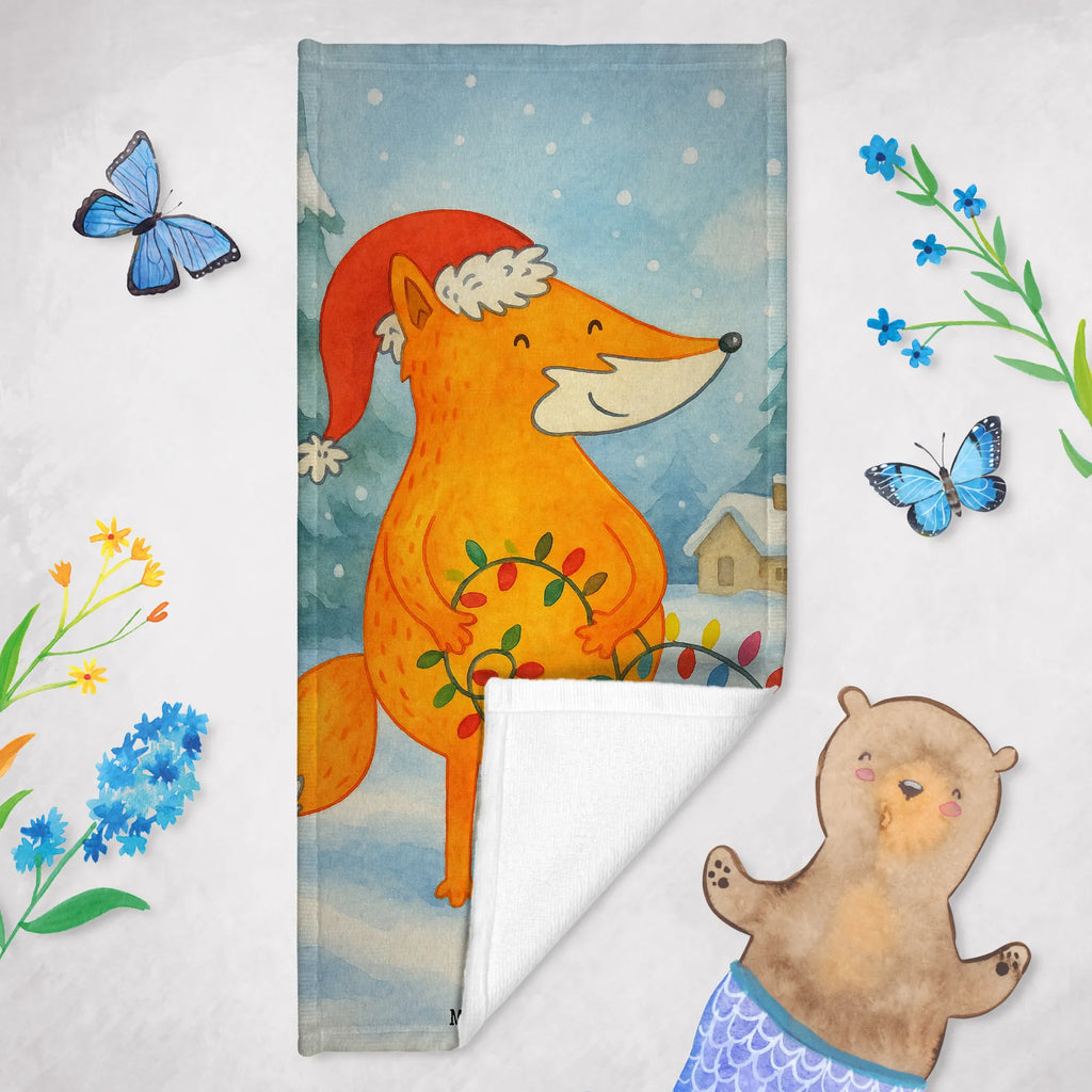 Badehandtuch Fuchs Weihnachten Design Duschtuch, Badetuch, Strandtuch, Saunatuch, Kinder Handtuch, Winter, Weihnachten, Weihnachtsdeko, Nikolaus, Advent, Heiligabend, Wintermotiv, Fuchs, Füchse, Spruch schön, Geschenk Weihnachten, Weihnachtsmann, Weihnachtszeit