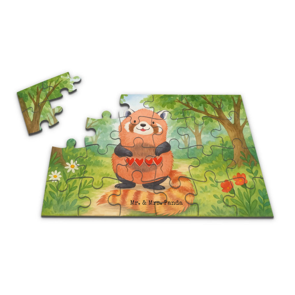 Puzzle Roter Panda Design Puzzle, Tiermotive, Gute Laune, lustige Sprüche, Tiere, Panda, Liebe, Rot, Herz, Liebling, Lieblingsmensch