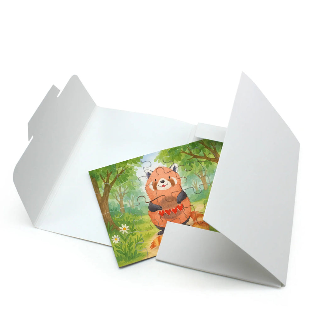 Puzzle Roter Panda Design Puzzle, Tiermotive, Gute Laune, lustige Sprüche, Tiere, Panda, Liebe, Rot, Herz, Liebling, Lieblingsmensch