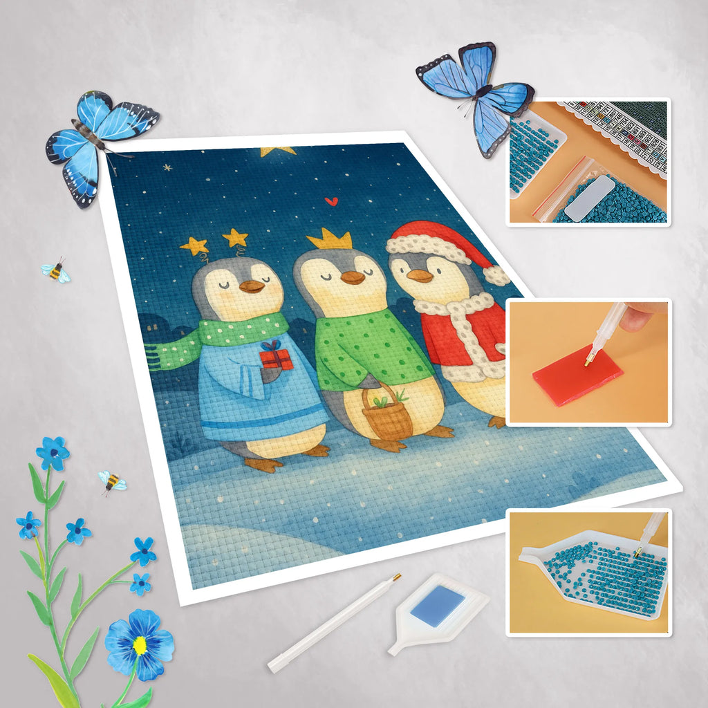 Diamond Painting wintertime Holy Three Kings Design Winter, Christmas, Christmas time, snow, Santa Claus, Christmas days, Christmas present, Epiphany, Christmas Eve