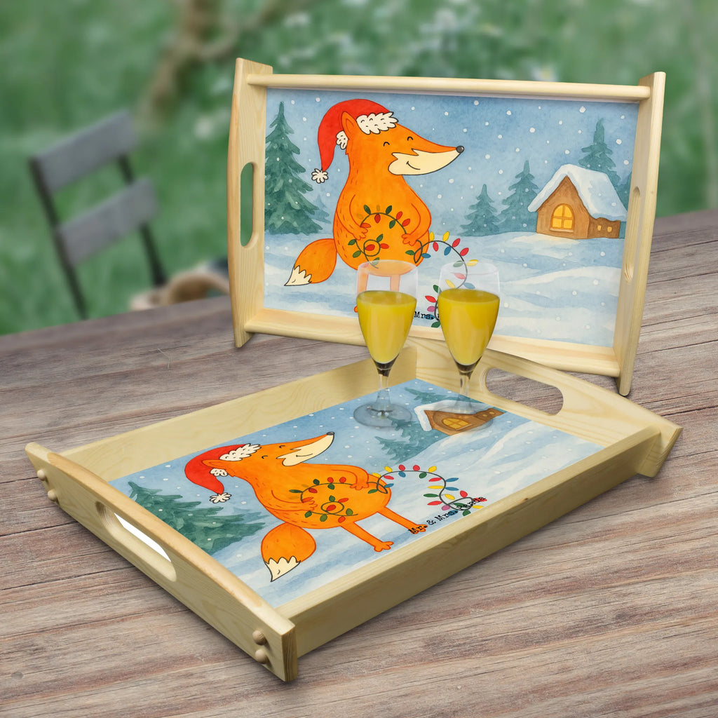 Serviertablett Fuchs Weihnachten Design Serviertablett, Tablett, Holztablett, Küchentablett, Dekotablett, Frühstückstablett, Winter, Weihnachten, Weihnachtsdeko, Nikolaus, Advent, Heiligabend, Wintermotiv, Fuchs, Füchse, Spruch schön, Geschenk Weihnachten, Weihnachtsmann, Weihnachtszeit
