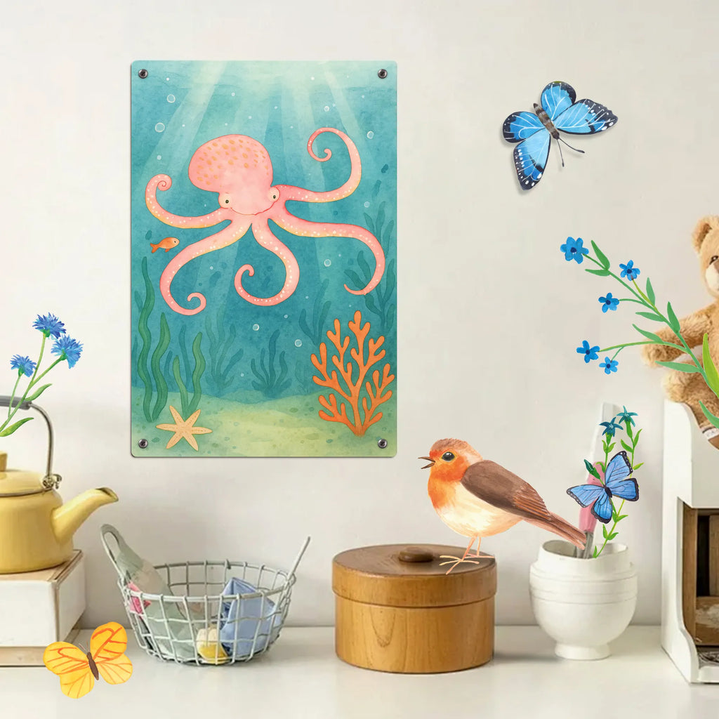 Malen nach Zahlen Metallschild Tintenfisch Design Malen nach Zahlen, Kreativität, Ausmalbild, DIY, Bastelidee, Kunstwerk, Malen, Baseln, Künstler, Tiermotive, Gute Laune, lustige Sprüche, Tiere, Meerestier, Arme, Ozean, Meer, Tintenfisch, Wasser, Krake