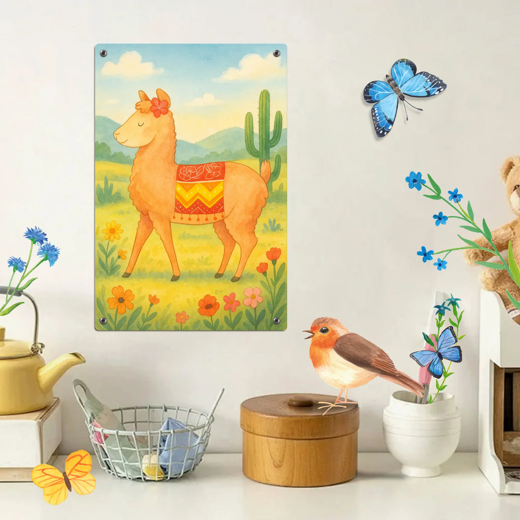 Paint by Numbers Metal Sign alpaca Proud Design alpaca, llama, pako, camel, Peru, animal, favourite animal